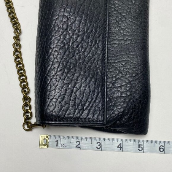 ABACO PARIS Black Pebble Leather Clutch Bag - Picture 8 of 8